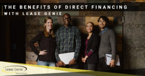 four people smiling. | Benefits of direct financing from Lease Genie