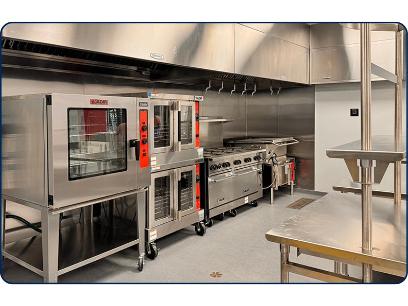 Commercial kitchen fixture installation